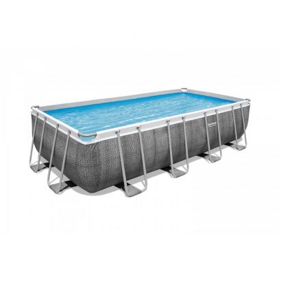 Piscina tubular power Steel: ratn tejido gris